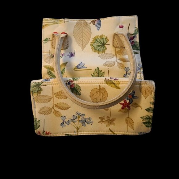 Longaberger Satchel Top Handle Mini Floral Canvas Mini - Picture 9 of 13